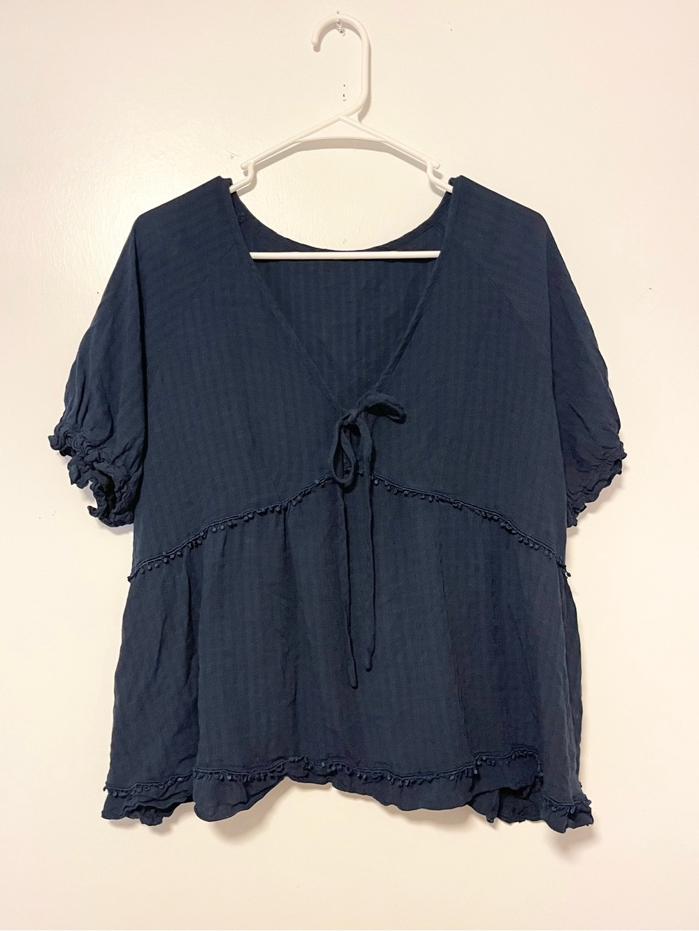 Shein Peplum Navy Blue Top 2X